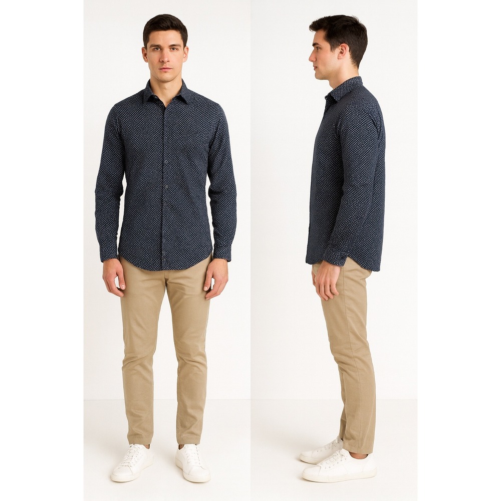Vilebrequin Full Printed Men Button Down Shirt - Medium